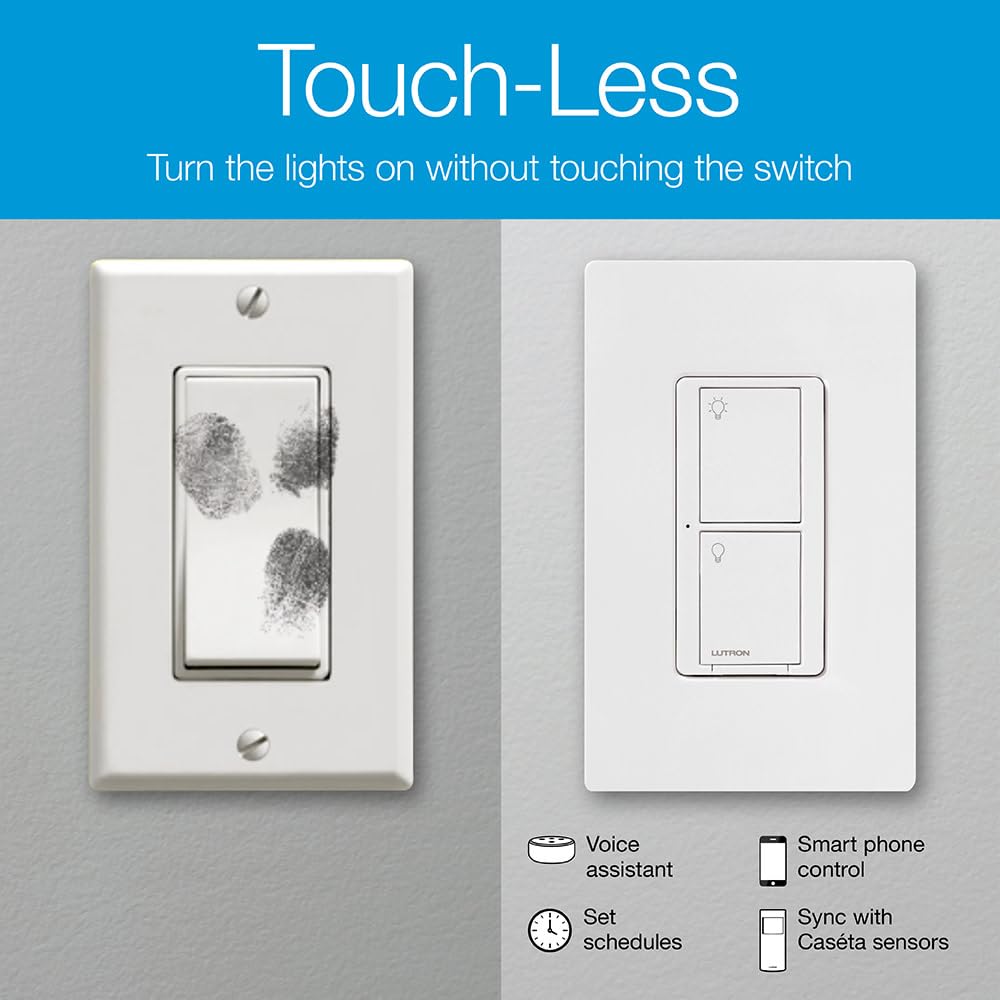 Pico remote wall-mount showing quick on/off control for lights.