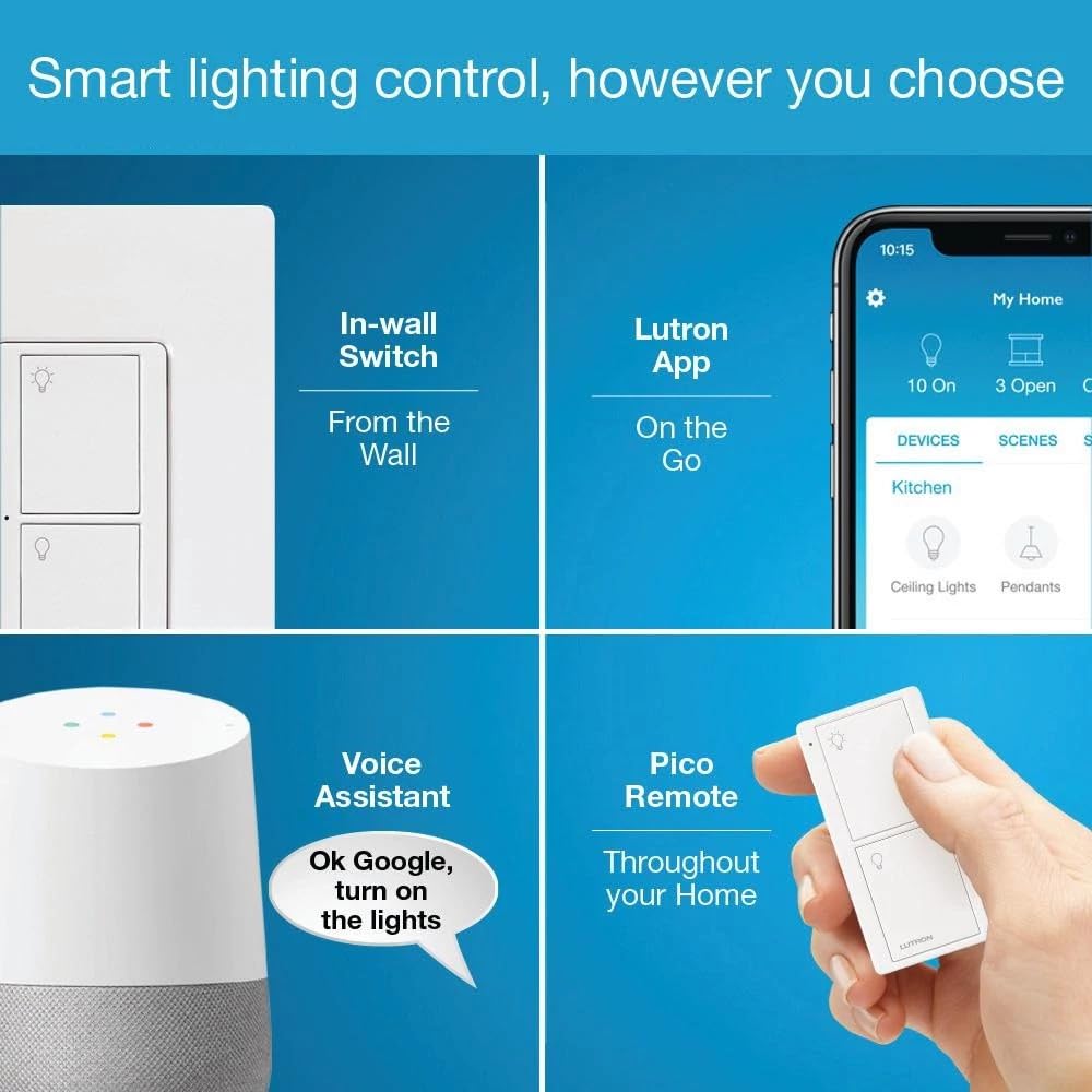 Lutron Caseta smart hub center image for reliable automation