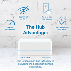 Lutron Caseta two lamps dimmed with LED compatibility for energy efficiency