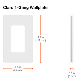 Lutron Claro flush-mount wall plate creates a seamless wall finish.