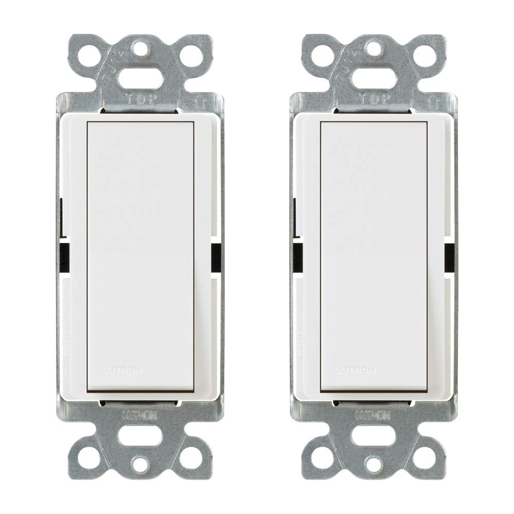 Lutron Claro on/off switch in white with a large paddle for easy light control