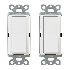 Lutron Claro on/off switch in white with a large paddle for easy light control