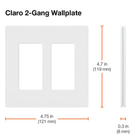 Lutron Claro gloss white closeup highlighting durable plastic and sleek surface.