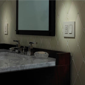 Lutron Claro wallplate snapped on installation demonstrating quick setup.