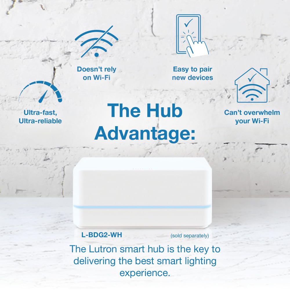 Lutron Diva Caseta app control image hub required for smart features