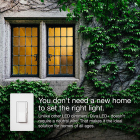 Lutron Diva creates ambient mood lighting in living spaces.