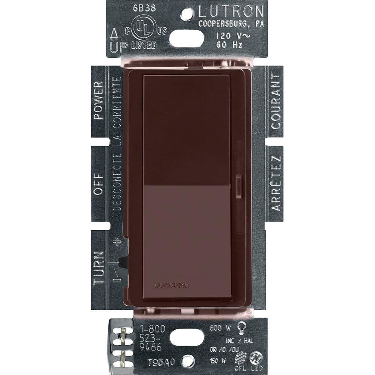Lutron Diva LED+ dimmer paddle switch showing smooth dimming for LEDs