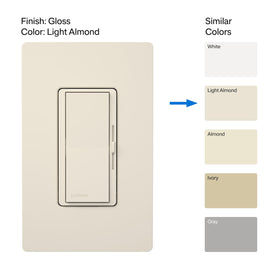 Lutron Diva LED+ dimmer slide-control for precise brightness adjustments.