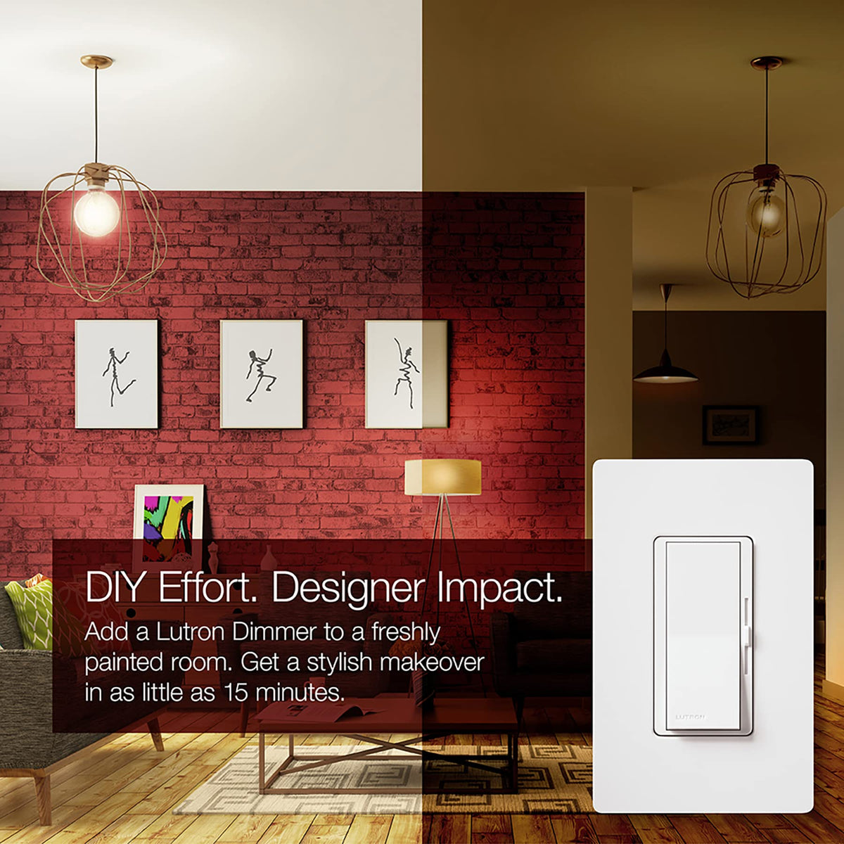 Lutron Diva LED+ Dimmer with broad compatibility across dimmable LEDs