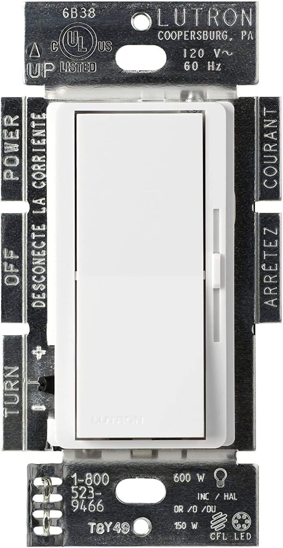 Lutron Diva LED+ Dimmer paddle switch for smooth, flicker-free LED lighting