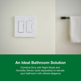 Lutron Diva installed in single-pole and 3-way configurations for flexible layouts