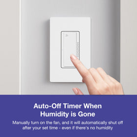 Lutron humidity-sensor-switch programmable timer demonstrates customizable lighting control.