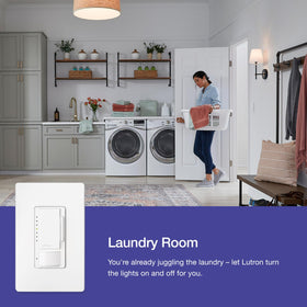 Lutron Maestro LED+ dimmer auto-on entry scene for hands-free lighting