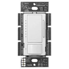 Lutron Maestro LED+ dimmer front view with motion sensing and energy-saving automation