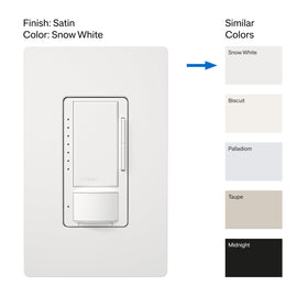 Lutron Maestro LED+ dimmer in-wall installation showing seamless room control