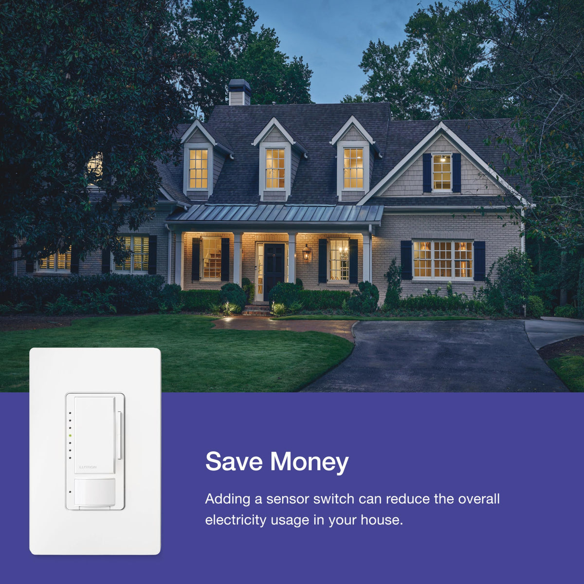 Lutron Maestro LED+ dimmer packaging with accessories for easy upgrade
