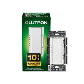 Lutron Maestro LED+ dimmer switch front view for sleek dimming control
