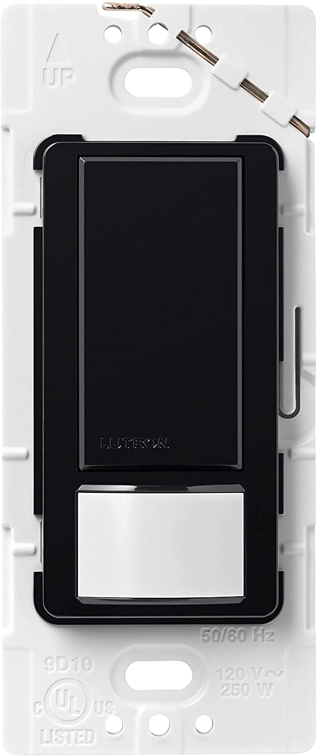 Lutron Maestro MS-OPS2-BL front view showing hands-free lighting control.