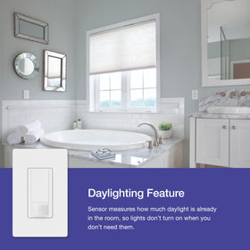 Lutron Maestro MS-OPS2-BL vacancy mode with delayed off engaged.