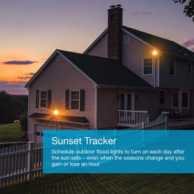 Outdoor porch lighting scene creates inviting exterior ambiance.
