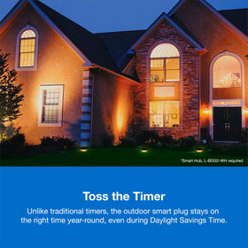 Lutron Caseta outdoor plug seasons-sync automatically adjusts for daylight savings.