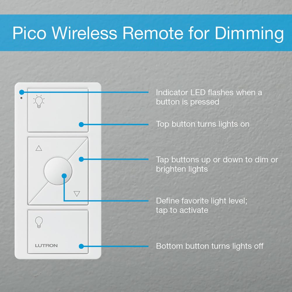 Lutron Pico remote enables lighting control on arrival to your car
