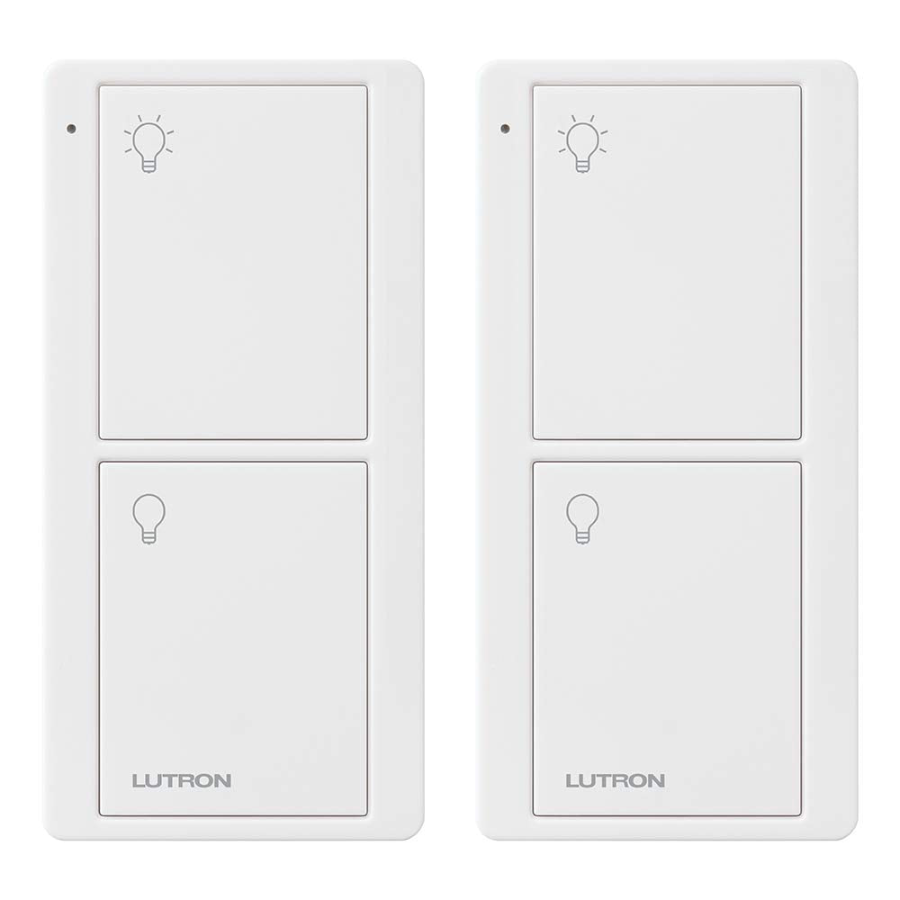 Lutron Pico remote for Caseta 2-button white, convenient control of lights from anywhere in the room.