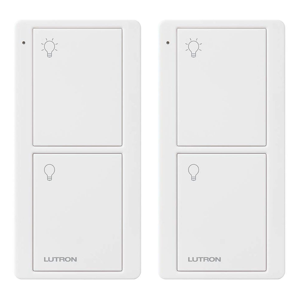 Lutron Pico remote for Caseta 2-button white, convenient control of lights from anywhere in the room.