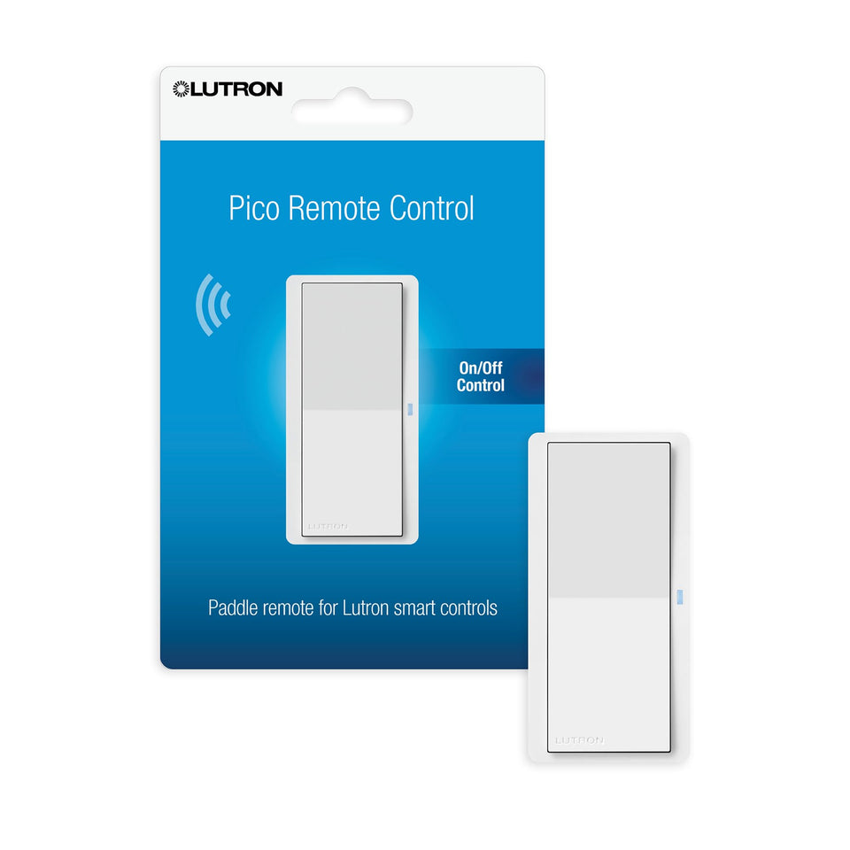 Lutron Pico remote pairs with Caséta dimmers for wireless room control.