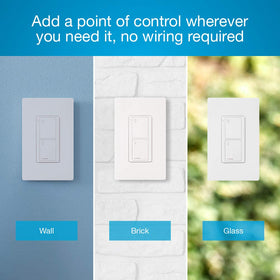 Lutron Pico Remote wall-mount bracket demonstrates sleek, space-saving control