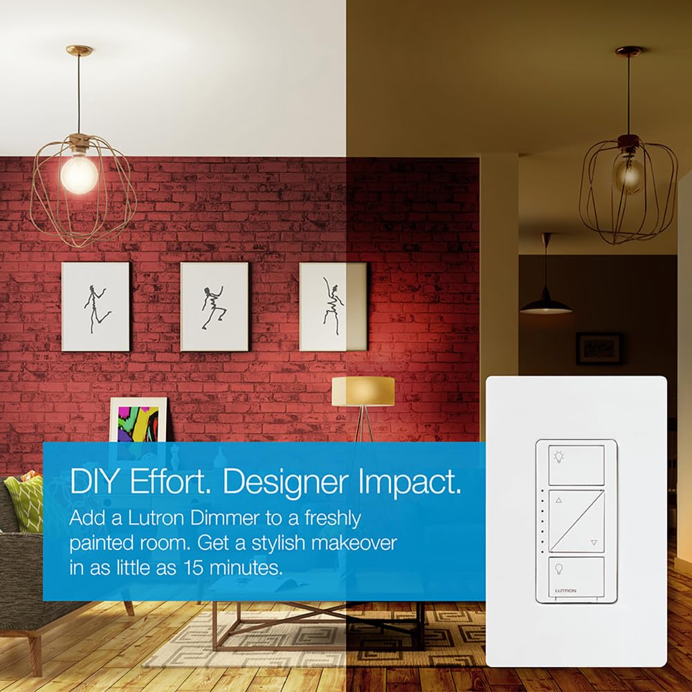 Lutron Smart Away feature simulates presence with random lighting patterns.