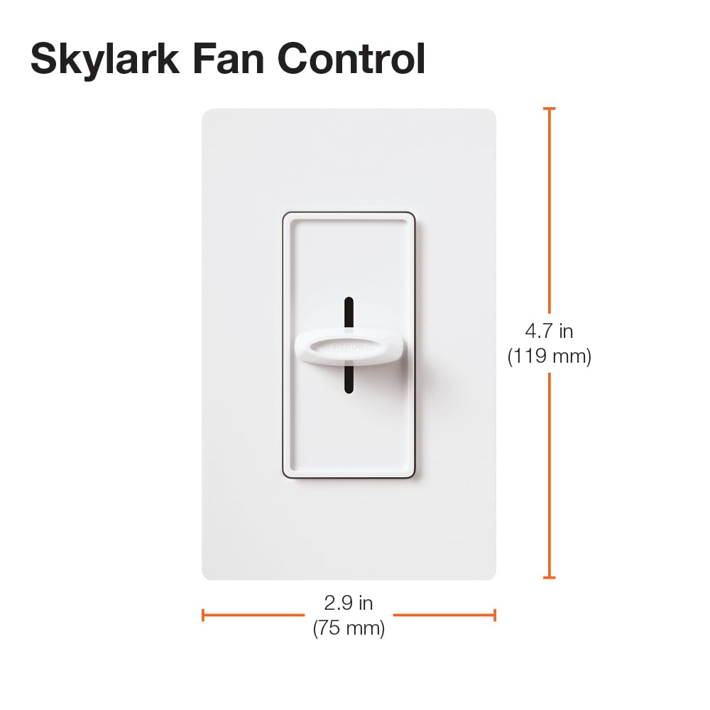 Indoor ceiling fan setup with Skylark control showing simple installation.