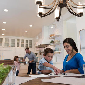 Lutron Skylark LED+ dimmer 3-way setup showing two control points