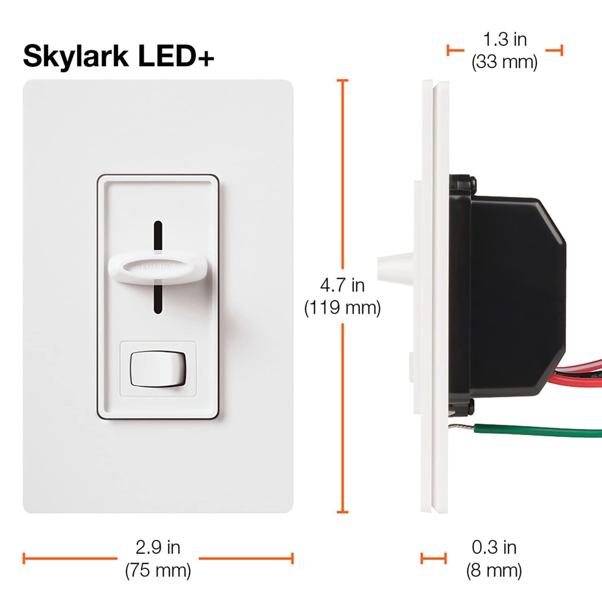 Lutron Skylark LED+ dimmer in use during dining room ambient lighting