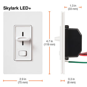 Lutron Skylark LED+ dimmer in use during dining room ambient lighting