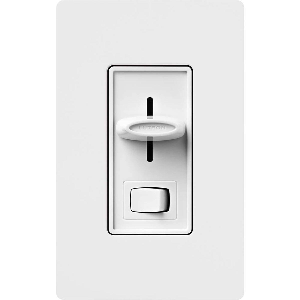Lutron Skylark LED+ dimmer side control highlighting ergonomic rocker operation