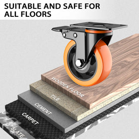 Lutumei 4in caster installation kit illustrates quick mounting with included hardware