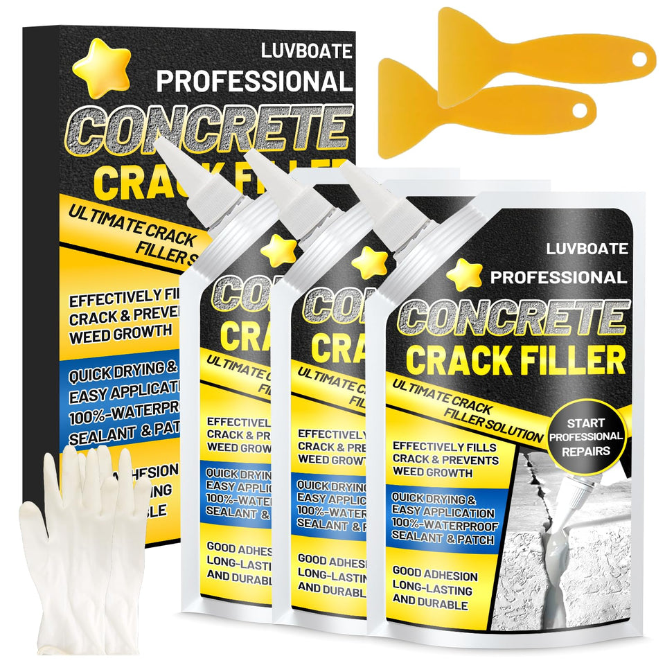 LUVBOATE concrete crack filler bottle pour for driveway repairs.