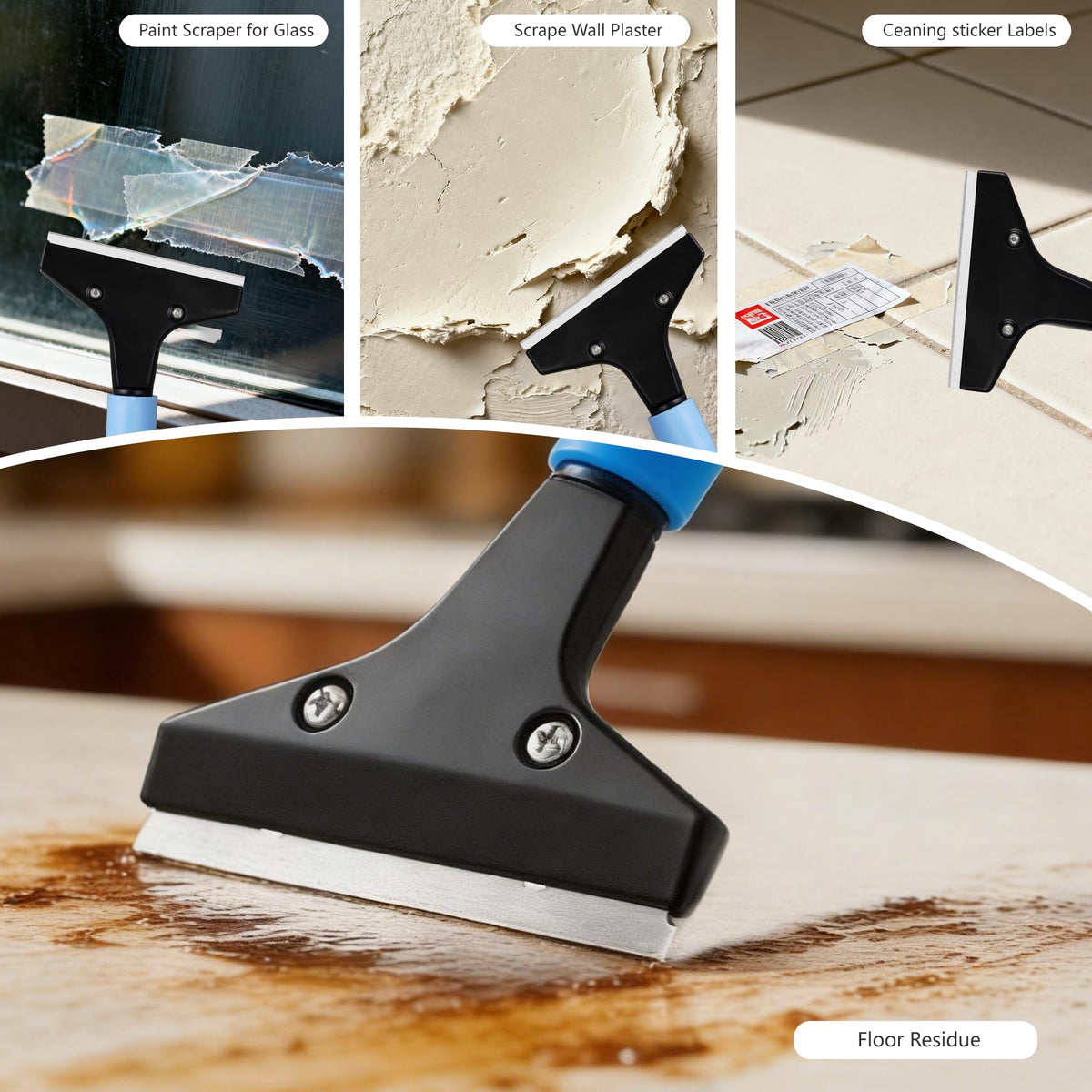 Luvenia adjustable-length handle reduces bending during cleaning.