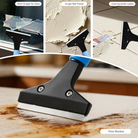 Luvenia adjustable-length handle reduces bending during cleaning.