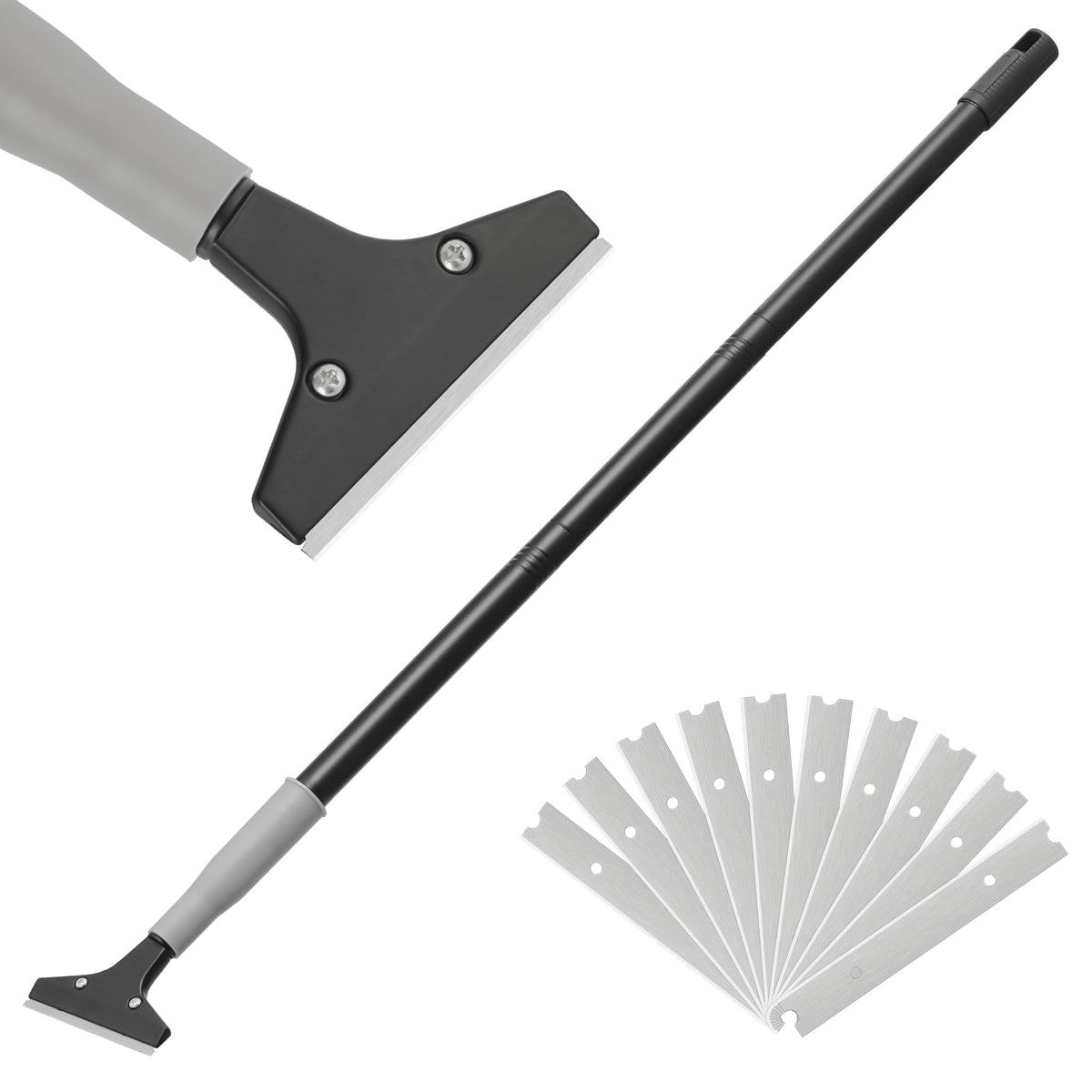 Luvenia heavy-duty 4in razor blade scraper with durable blade for tough stains.
