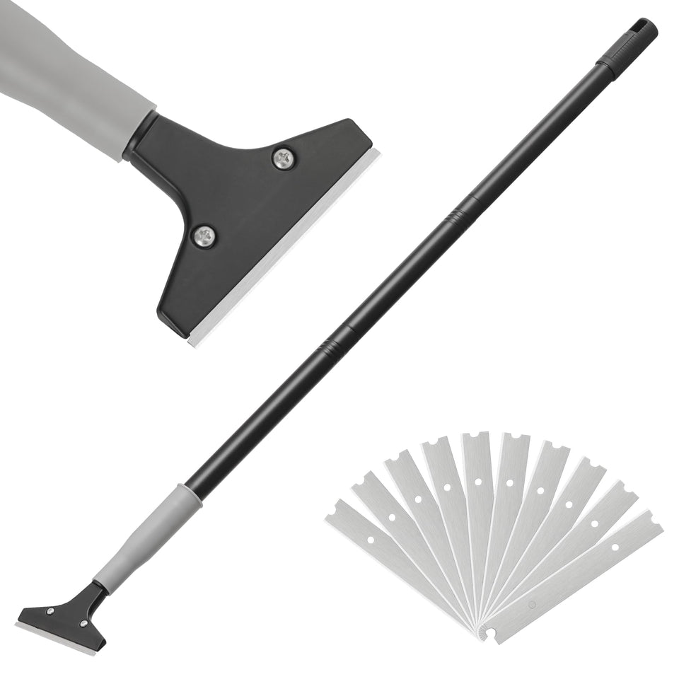 Luvenia heavy-duty 4in razor blade scraper with durable blade for tough stains.