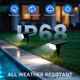 LuViva Solar Spot Lights deliver 6500K brightness along walkways