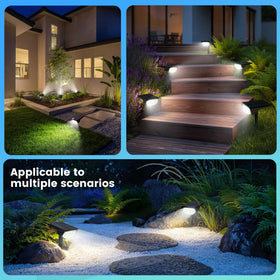 LuViva Solar Spot Lights stake into ground for instant illumination