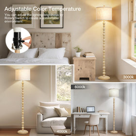 Luvkczc 62-inch lamp rotary switch enables easy color temperature control.