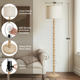 Luvkczc floor lamp shade highlights soft, glare-free lighting for relaxed reading.