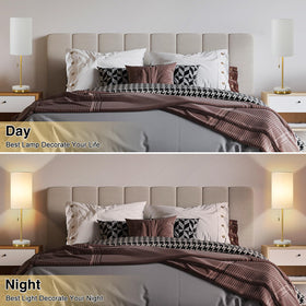 Luvkczc bedside lamp in gold finish adds elegant accents
