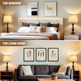 Luvkczc fabric shade is easy to clean and diffuses soft light.