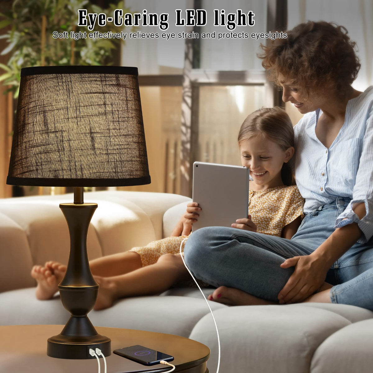 Luvkczc easy-install two-piece lamps for quick setup.