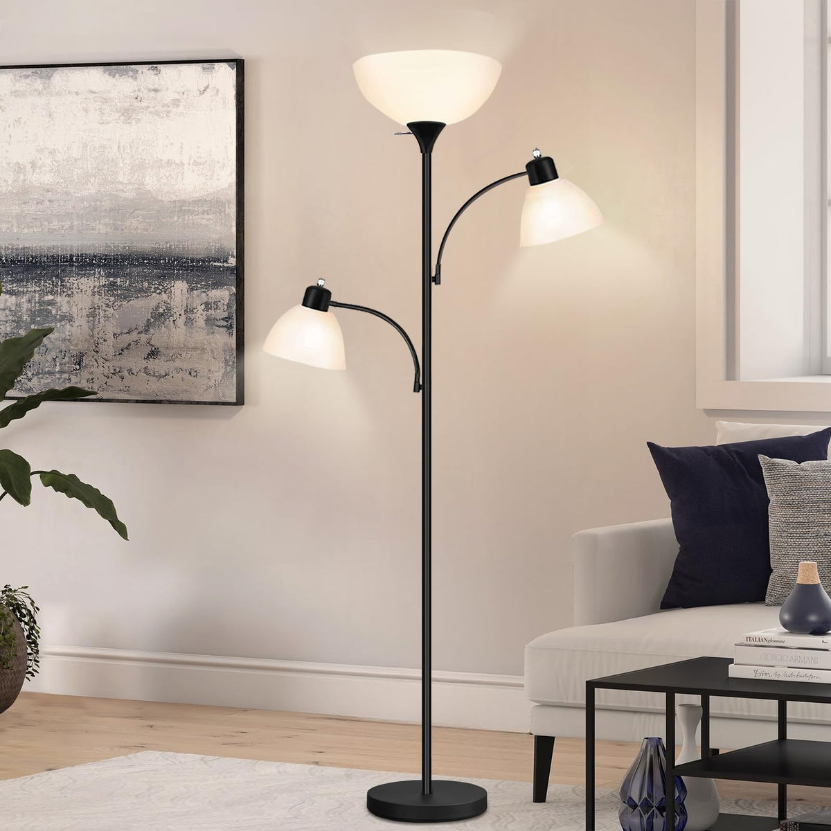 Luvkczc 72-inch torchiere floor lamp for living room corner lighting.